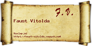 Faust Vitolda névjegykártya